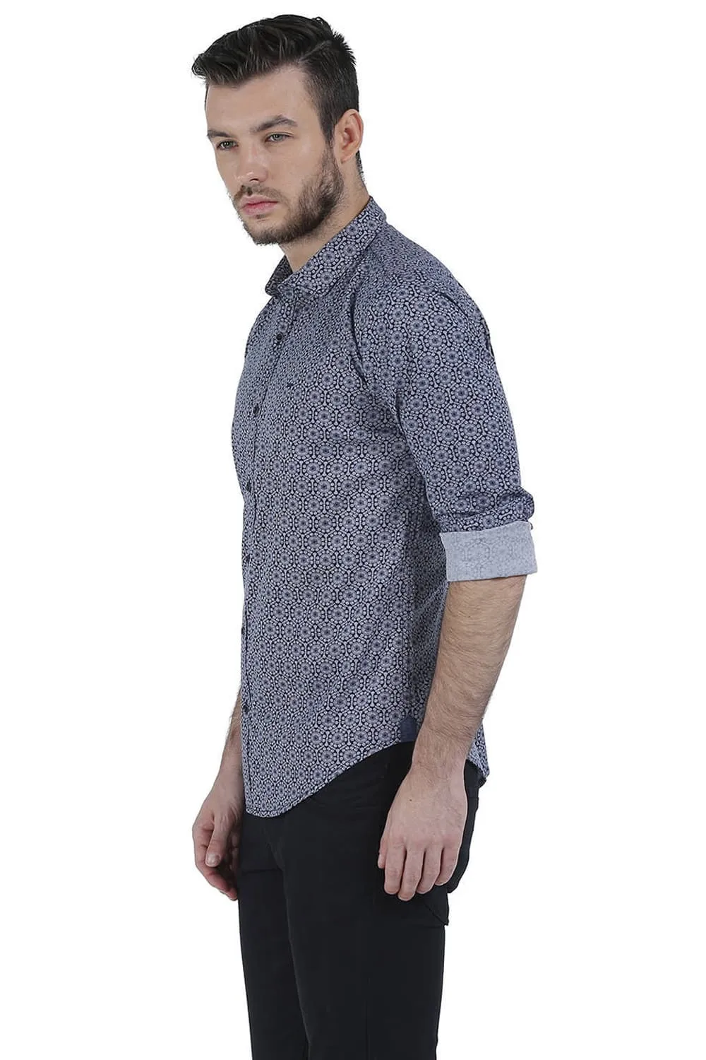 Slim Fit Oxford Printed Shirt