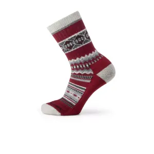 Smartwool Everyday Snowed In Sweater Crew Sock (Unisex) - Tibetan Red