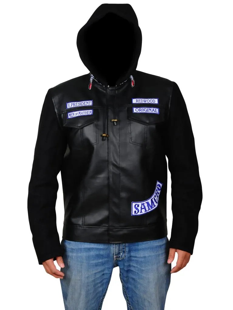 Sons of Anarchy Hooded Leather Jacket