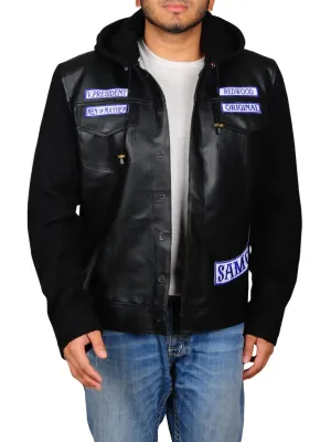 Sons of Anarchy Hooded Leather Jacket