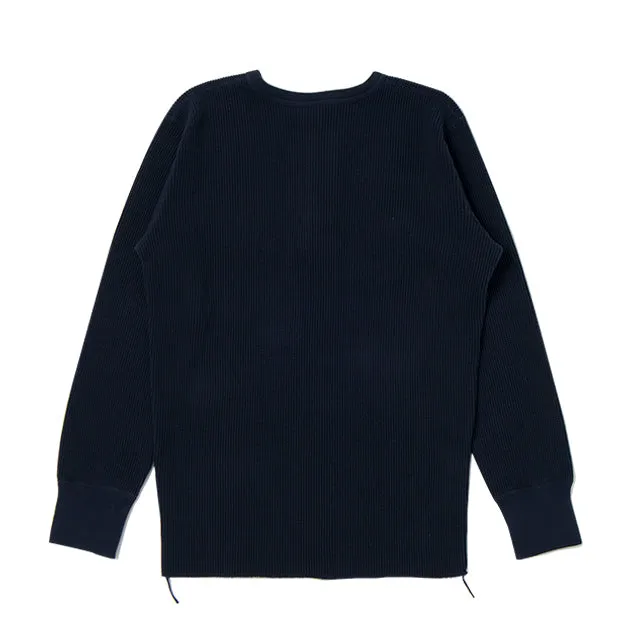 Studio D'Artisan L/S Heavy Thermal Henley (Navy)