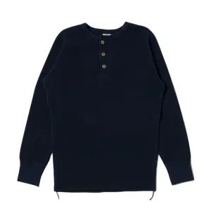 Studio D'Artisan L/S Heavy Thermal Henley (Navy)