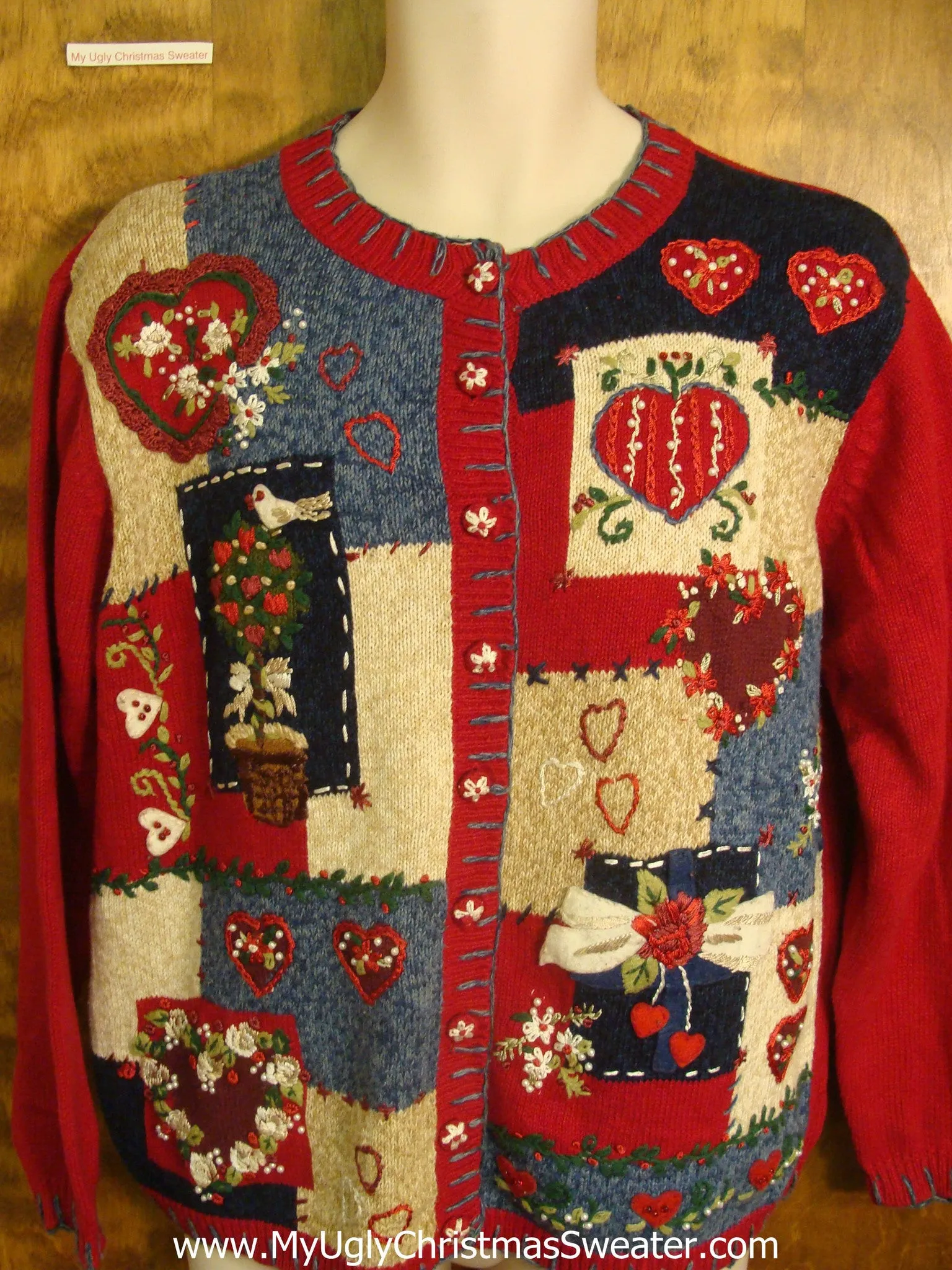 Terrible Patchwork Bad Christmas Sweater