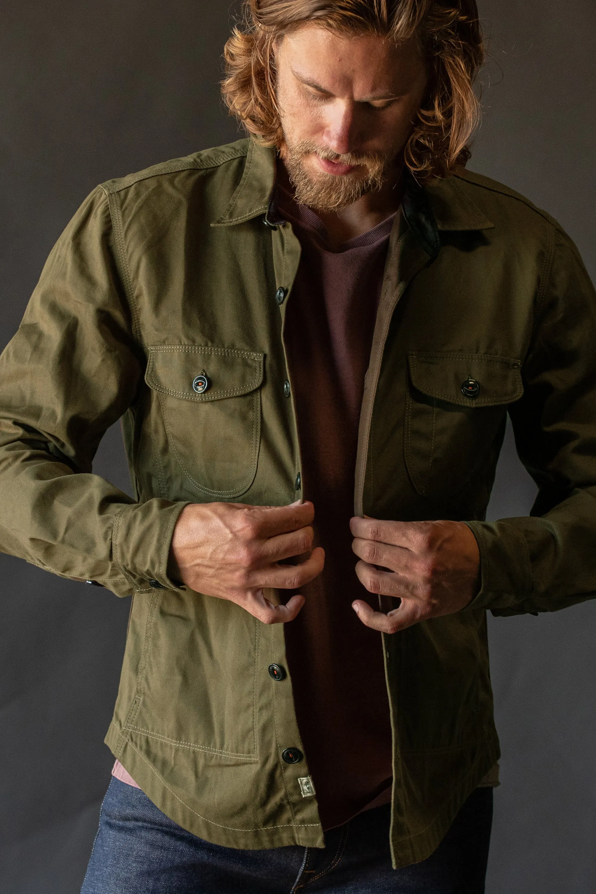 The Anvil Oxford Paraffin Wax Jacket - Military Green