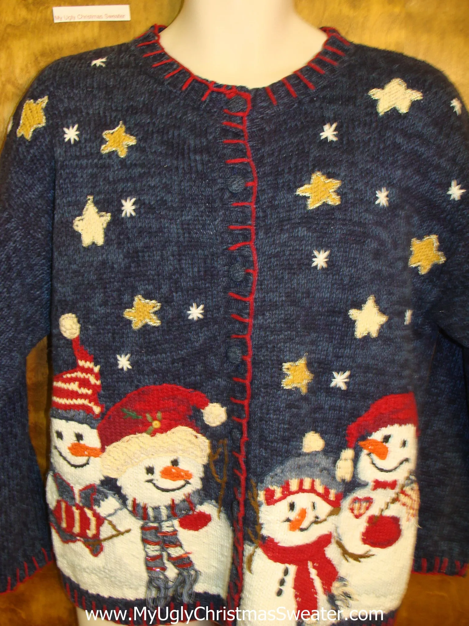 The Cutest Snowmen Cheap Ugly Christmas Sweater