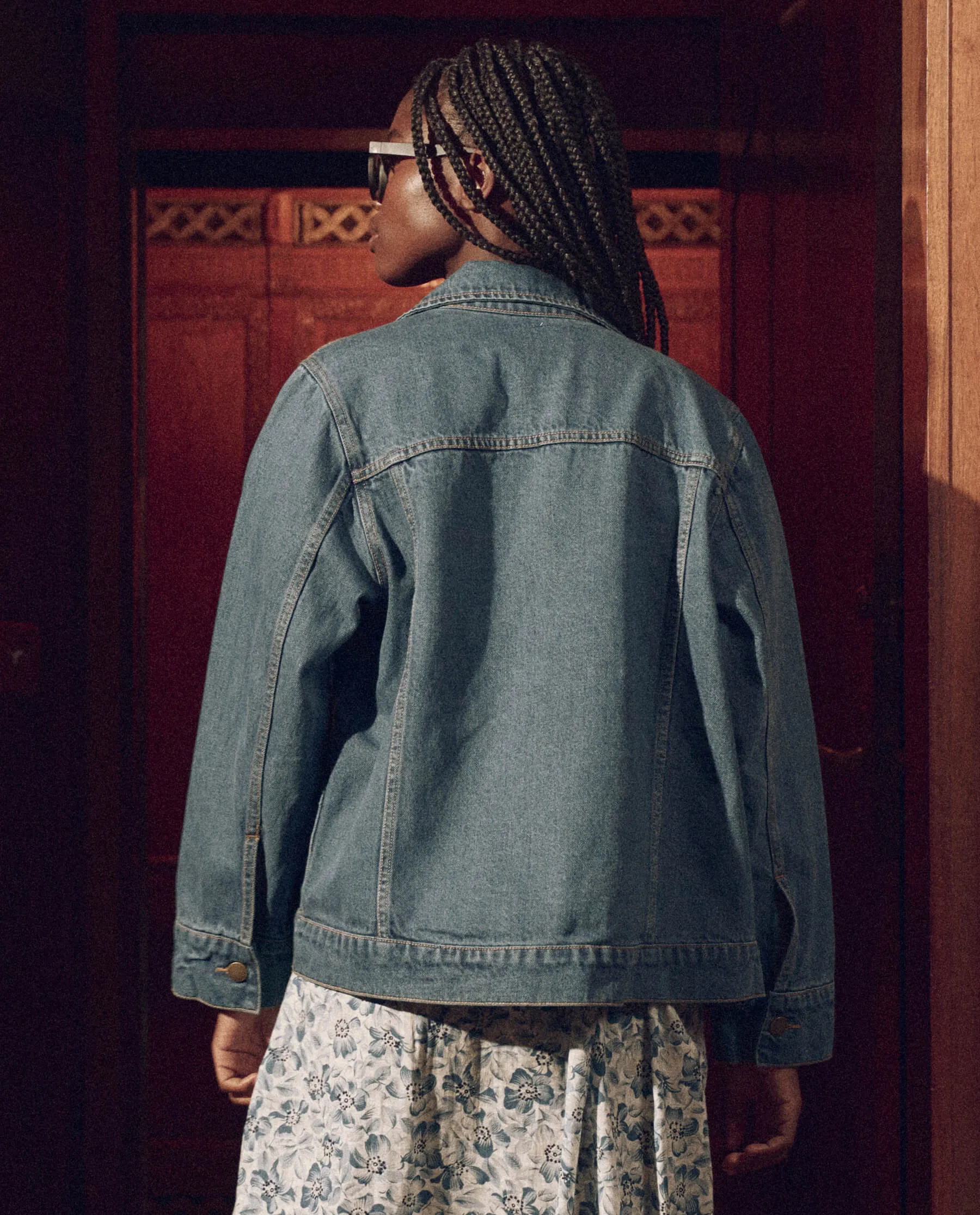 The Slouchy Denim Jacket. -- Electric Blue Wash