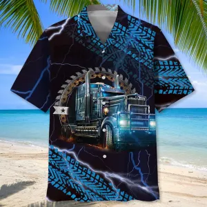 Trucker Light Hawaiian Shirt, Gift for trucker