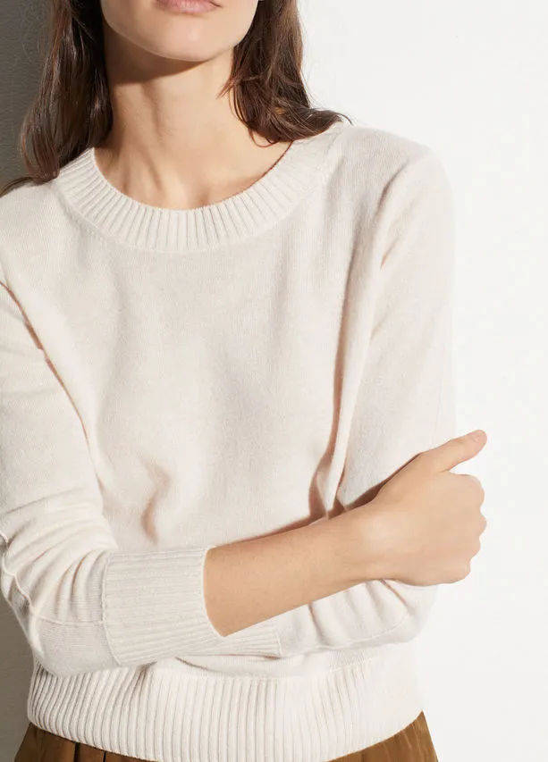 Vince Shrunken 3/4 Sleeve Crewneck Sweater