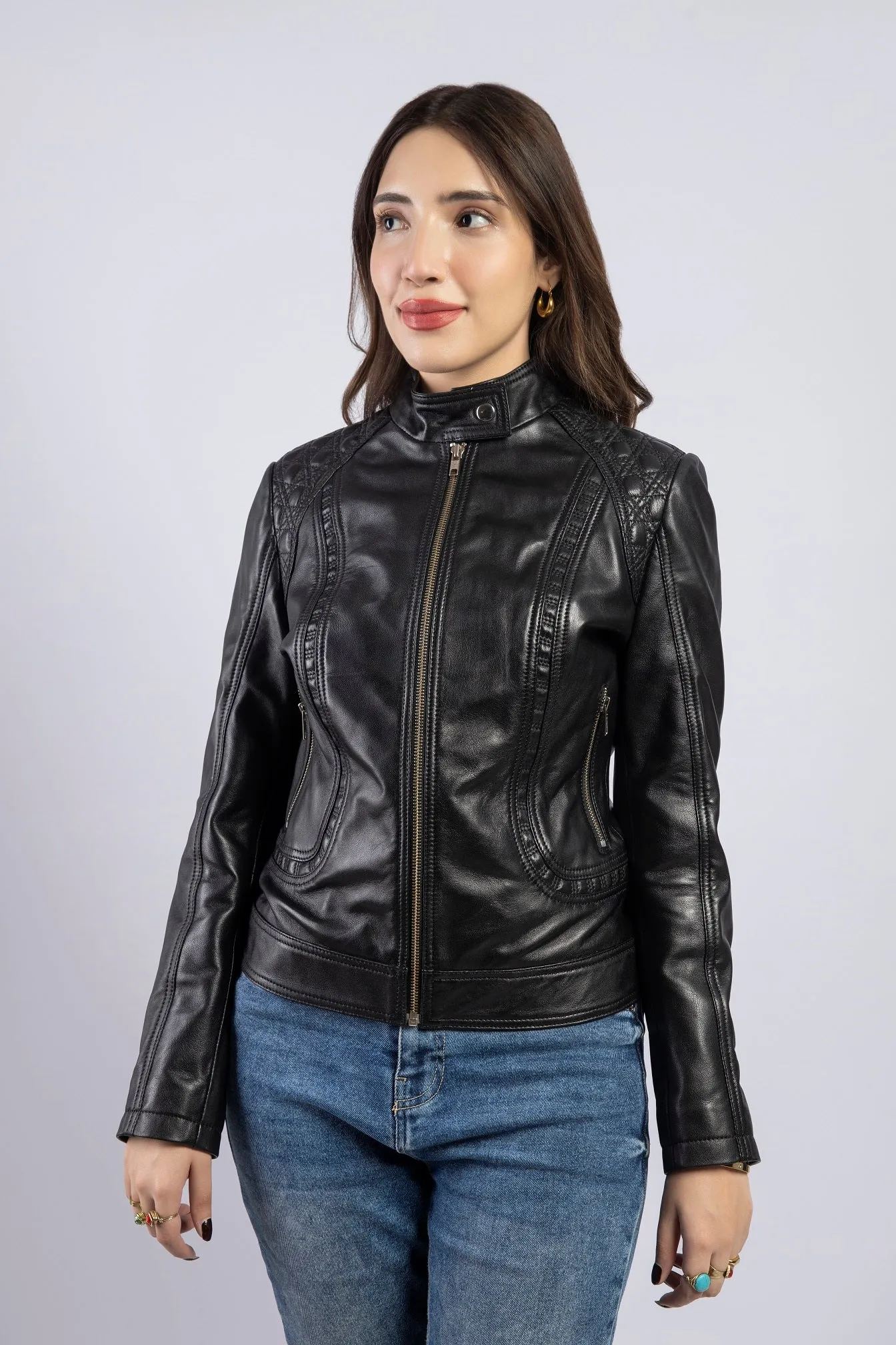 Women Chelsea Genuine Lambskin Leather Jacket