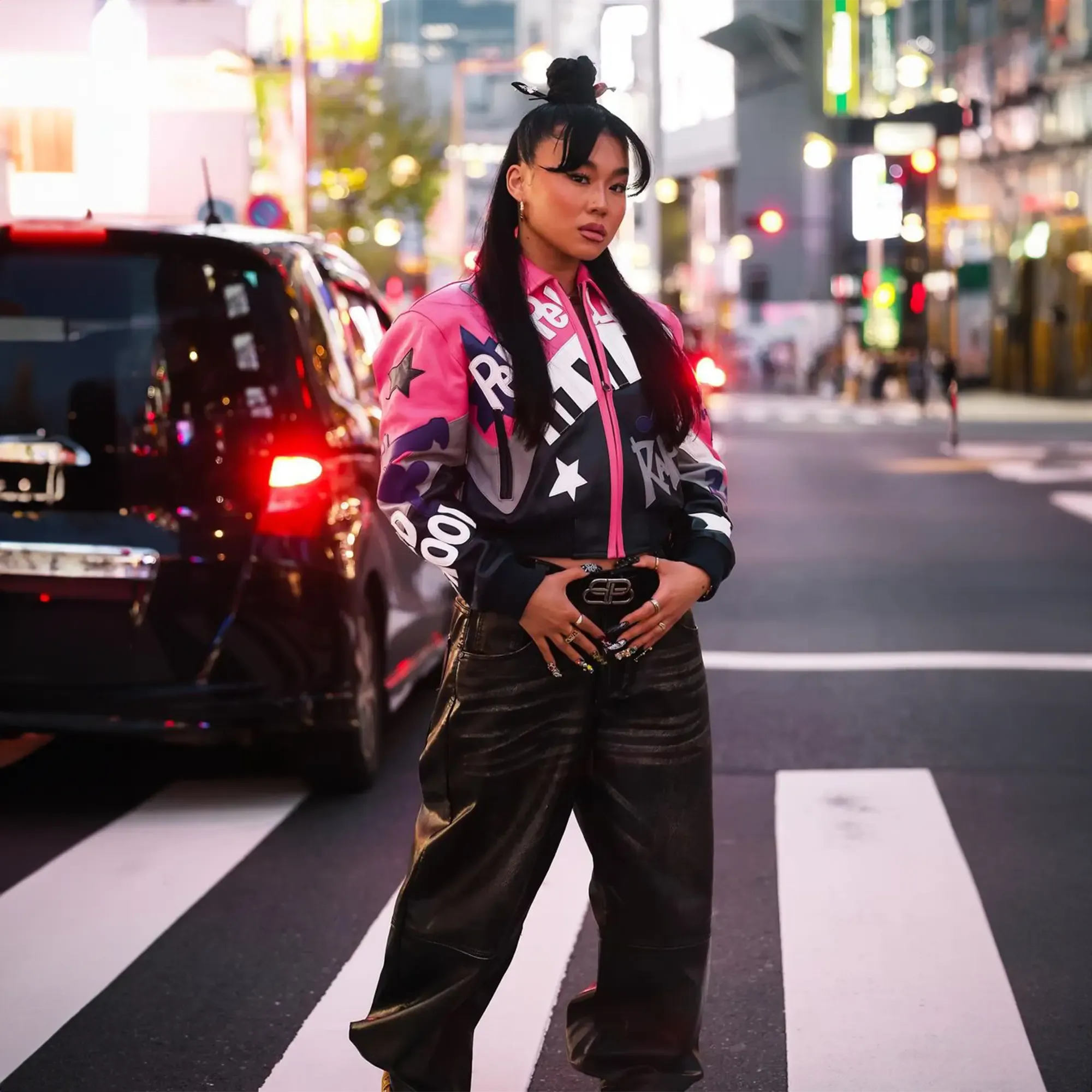 Women's 50 Years Of Hip Hop Leather Jacket